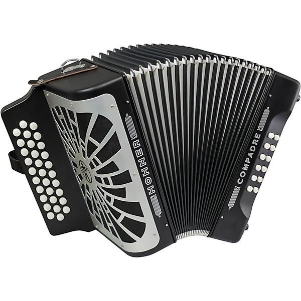 Hohner Compadre Diatonic Accordion - Keys of E/A/D - Black Black