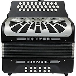 Hohner Compadre Diatonic Accordion - Keys of E/A/D - Black Black
