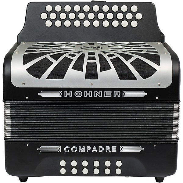 Hohner Compadre Diatonic Accordion - Keys of E/A/D - Black Black