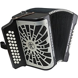 Hohner Compadre Diatonic Accordion - Keys of E/A/D - Black Black