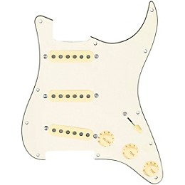 920d Custom Texas Grit Loaded Pickguard for Strat With Aged White Pickups and Knobs and S5W Wiring Harness Parchment