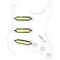 920d Custom Gold Foil Loaded Pickguard For Strat With White Pickups and Knobs and S5W Wiring Harness White thumbnail