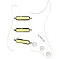 920d Custom Gold Foil Loaded Pickguard For Strat With White Pickups and Knobs and S5W-BL-V Wiring Harness White thumbnail