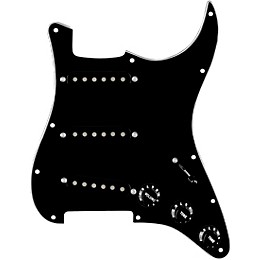 920D Custom Generation Loaded Pickguard For Strat With Black Pickups and Knobs and S5W-BL-V Wiring Harness Black