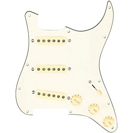 ... 920d Custom Texas Grit Loaded Pickguard for Strat With Aged White Pickups and Knobs and S5W-BL-V Wiring Harness Parchment