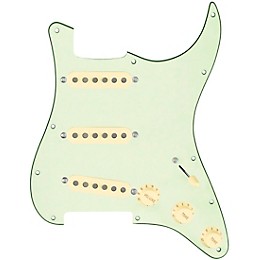 920d Custom Texas Grit Loaded Pickguard for Strat With Aged White Pickups and Knobs and S5W-BL-V Wiring Harness Mint Green