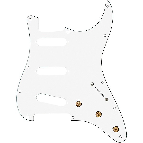 920d Custom SSS Pre-Wired Pickguard for Strat With S5W-BL-V Wiring Harness White