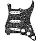 920d Custom Generation Loaded Pickguard For Strat With White Pickups and Knobs and S5W Wiring Harness Black Pearl thumbnail