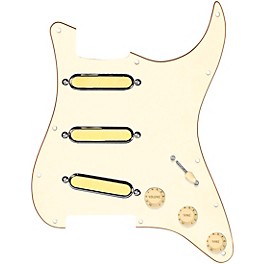 920d ... 920d Custom Gold Foil Loaded Pickguard For Strat With Aged White Pickups and Knobs and S5W Wiring Harness Aged White