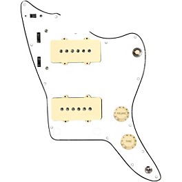 92... 920d Custom JM Vintage Loaded Pickguard for Jazzmaster With Aged White Pickups and Knobs and JMH-V Wiring Harness White