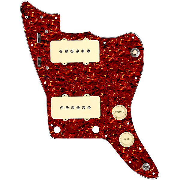 920d Custom JM Vintage Loaded Pickguard for Jazzmaster With Aged White Pickups and Knobs and JMH-V Wiring Harness Tortoise