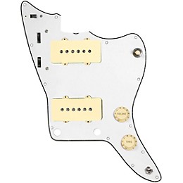 920d Custom JM Vintage Loaded Pickguard for Jazzmaster With Aged White Pickups and Knobs and JMH-V Wiring Harness Parchment