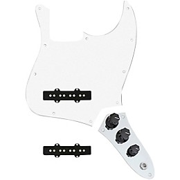 920D Custom Jazz Bass Loaded Pickguard With Pocket (Vintage) Pickups and JB-C Control Plate White