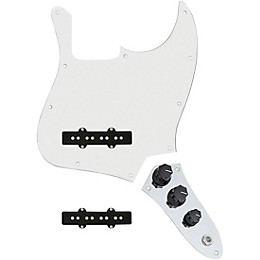 920d Custom Jazz Bass Loaded Pickguard With Pocket (Vintage) Pickups and JB-C Control Plate Parchment