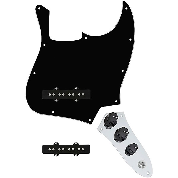 920d Custom Jazz Bass Loaded Pickguard With Pocket (Vintage) Pickups and JB-C Control Plate Black