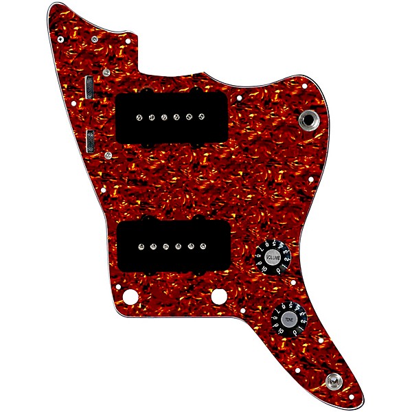 920D Custom JM Vintage Loaded Pickguard for Jazzmaster With Black Pickups and Knobs and JMH-V Wiring Harness Tortoise