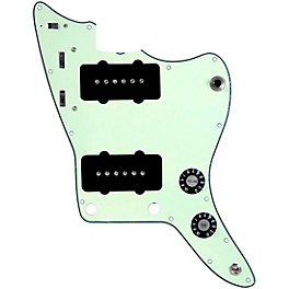 92... 920d Custom JM Vintage Loaded Pickguard for Jazzmaster With Black Pickups and Knobs and JMH-V Wiring Harness Mint Green