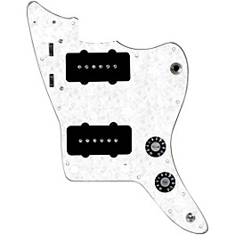 920d... 920d Custom JM Grit Loaded Pickguard for Jazzmaster With Black Pickups and Knobs and JMH-V Wiring Harness White Pearl