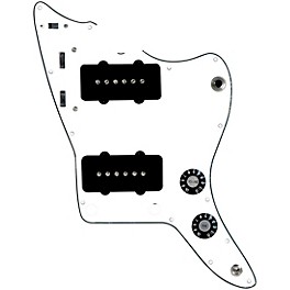 920d Custo... 920d Custom JM Grit Loaded Pickguard for Jazzmaster With Black Pickups and Knobs and JMH-V Wiring Harness White