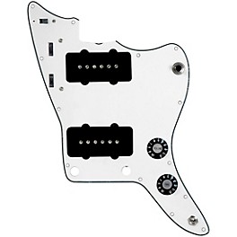 920d C... 920d Custom JM Grit Loaded Pickguard for Jazzmaster With Black Pickups and Knobs and JMH-V Wiring Harness Parchment