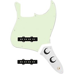 920d Custom Jazz Bass Loaded Pickguard With Pocket (Vintage) Pickups and JB-CON-CH-BK Control Plate Mint Green