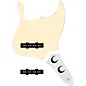 920d Custom Jazz Bass Loaded Pickguard With Pocket (Vintage) Pickups and JB-CON-CH-BK Control Plate Aged White thumbnail