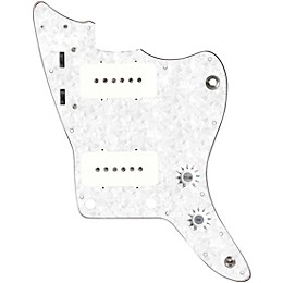 920d Custom JM Vintage Loaded Pickguard for Jazzmaster With White Pickups and Knobs and JMH-V Wiring Harness White Pearl