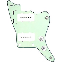 920d Custom JM Vintage Loaded Pickguard for Jazzmaster With White Pickups and Knobs and JMH-V Wiring Harness Mint Green