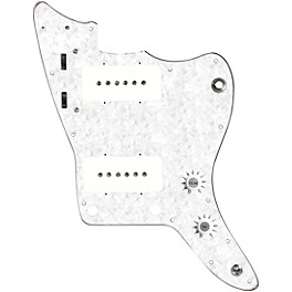 920d... 920d Custom JM Grit Loaded Pickguard for Jazzmaster With White Pickups and Knobs and JMH-V Wiring Harness White Pearl