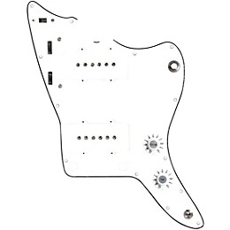 920d Custom JM Grit Loaded Pickguard for Jazzmaster With White Pickups and Knobs and JMH-V Wiring Harness White