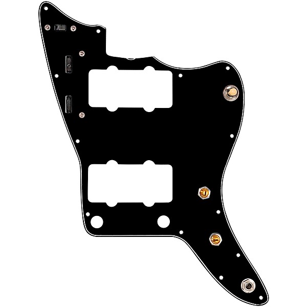 920d Custom Pre-Wired Pickguard for Jazzmaster with JMH-V Wiring Harness Black