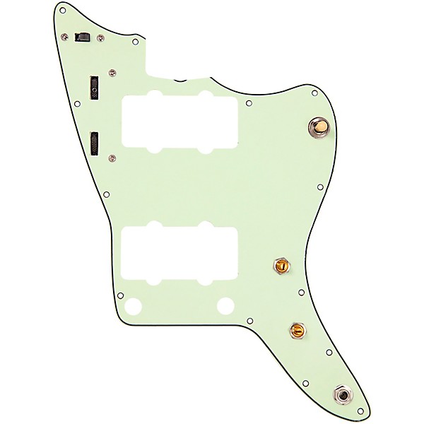 920d Custom Pre-Wired Pickguard for Jazzmaster with JMH-V Wiring Harness Mint Green