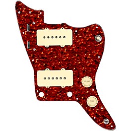 92... 920d Custom JM Grit Loaded Pickguard for Jazzmaster With Aged White Pickups and Knobs and JMH-V Wiring Harness Tortoise