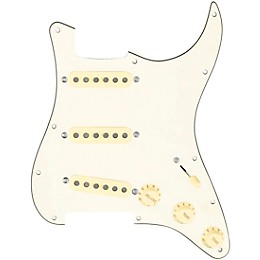 920d Custom Generation Loaded Pickguard For Strat With Aged White Pickups and Knobs and S7W Wiring Harness Parchment