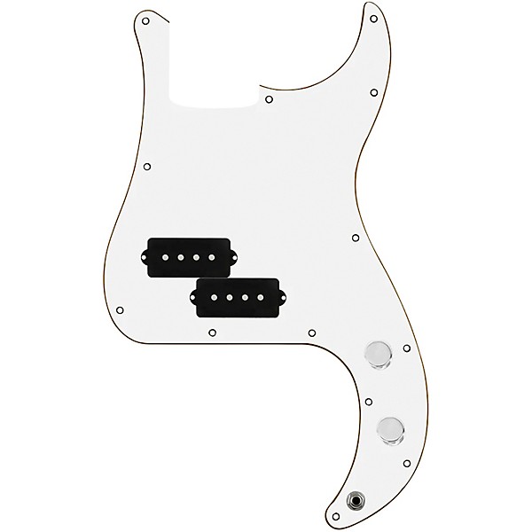 920d Custom Precision Bass Loaded Pickguard With Drive (Hot) Pickups and PB Wiring Harness White