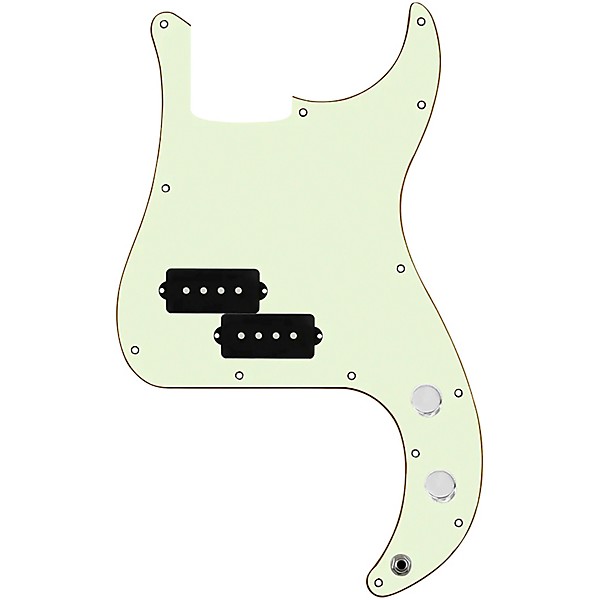 920d Custom Precision Bass Loaded Pickguard With Drive (Hot) Pickups and PB Wiring Harness Mint Green