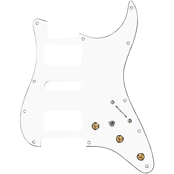 920d Custom HSH Pre-Wired Pickguard for Strat With S5W-HSH-BL Wiring Harness White