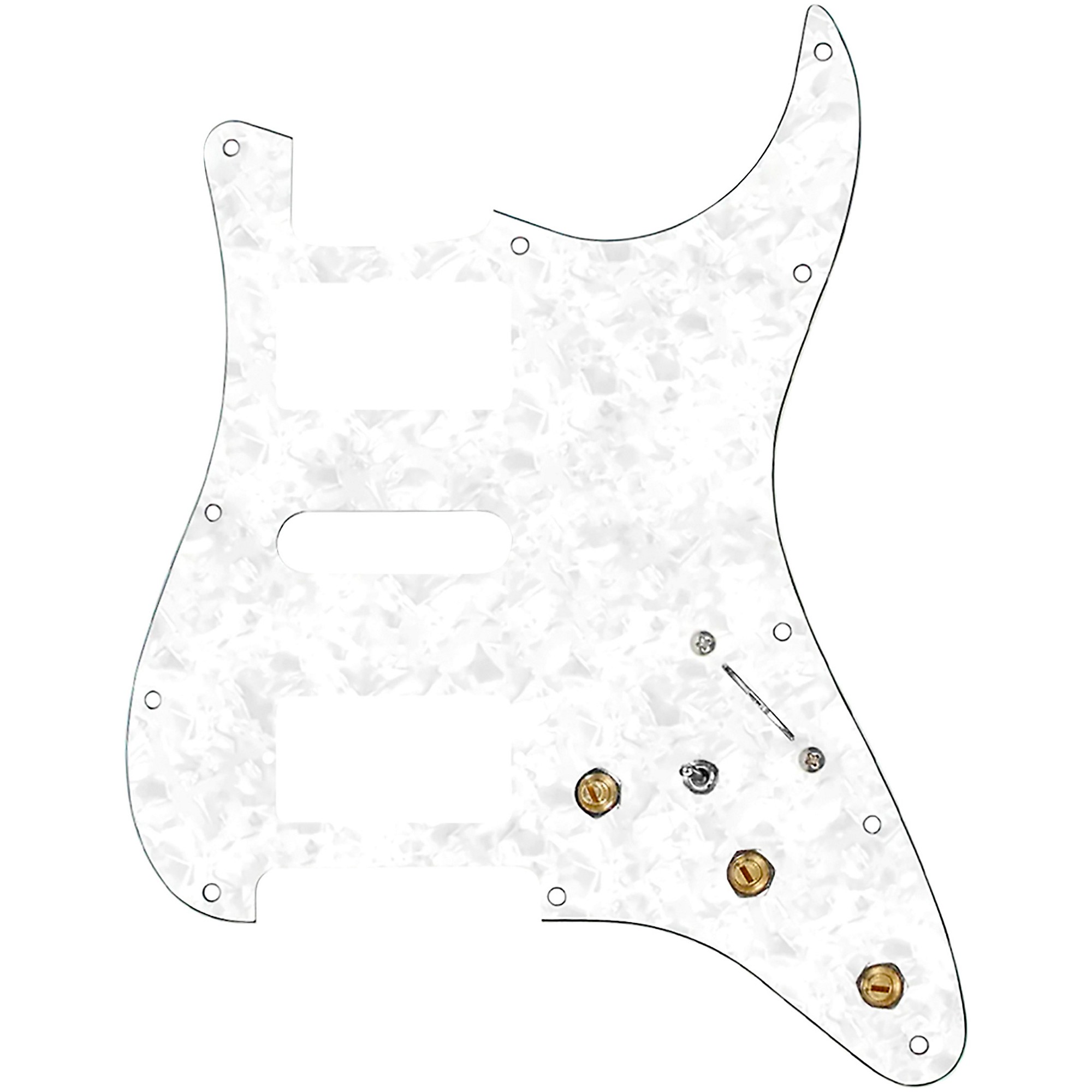 White Pearl Pre-Wired Pickguard Assembly - Fits Stratocaster®