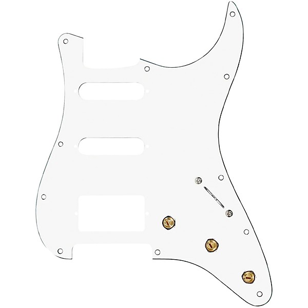 920d Custom HSS Pre-Wired Pickguard for Strat With S5W-HSS Wiring Harness White