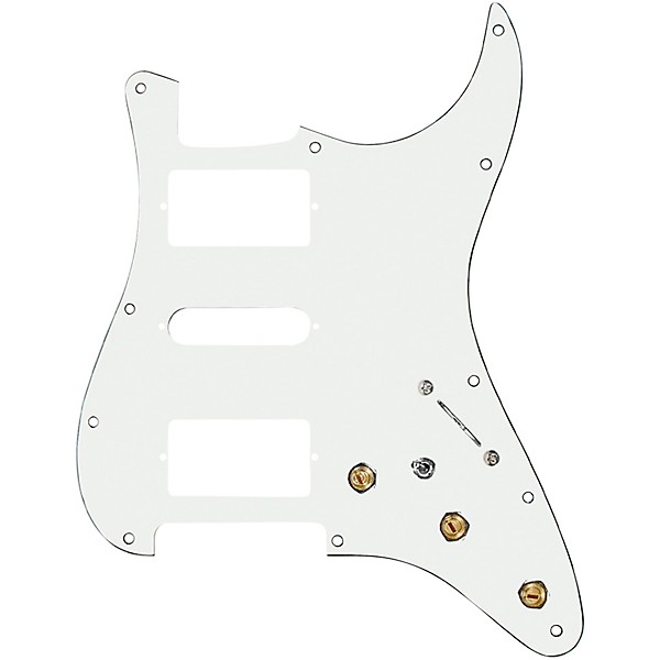 920d Custom HSH Pre-Wired Pickguard for Strat With S5W-HSH Wiring Harness Parchment