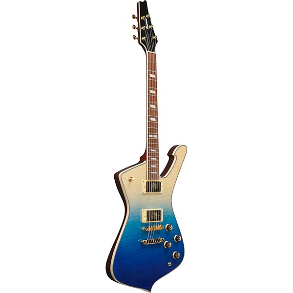 Ibanez Iceman IC420FM Electric Guitar - Transparent Blue Gradation
