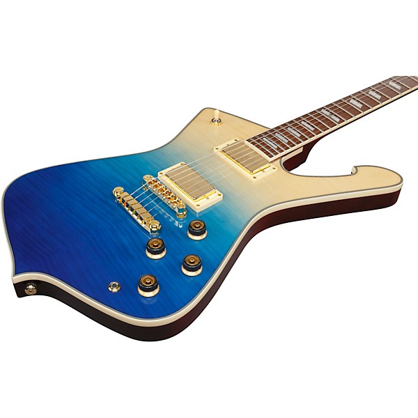 Ibanez Iceman IC420FM Electric Guitar - Transparent Blue Gradation