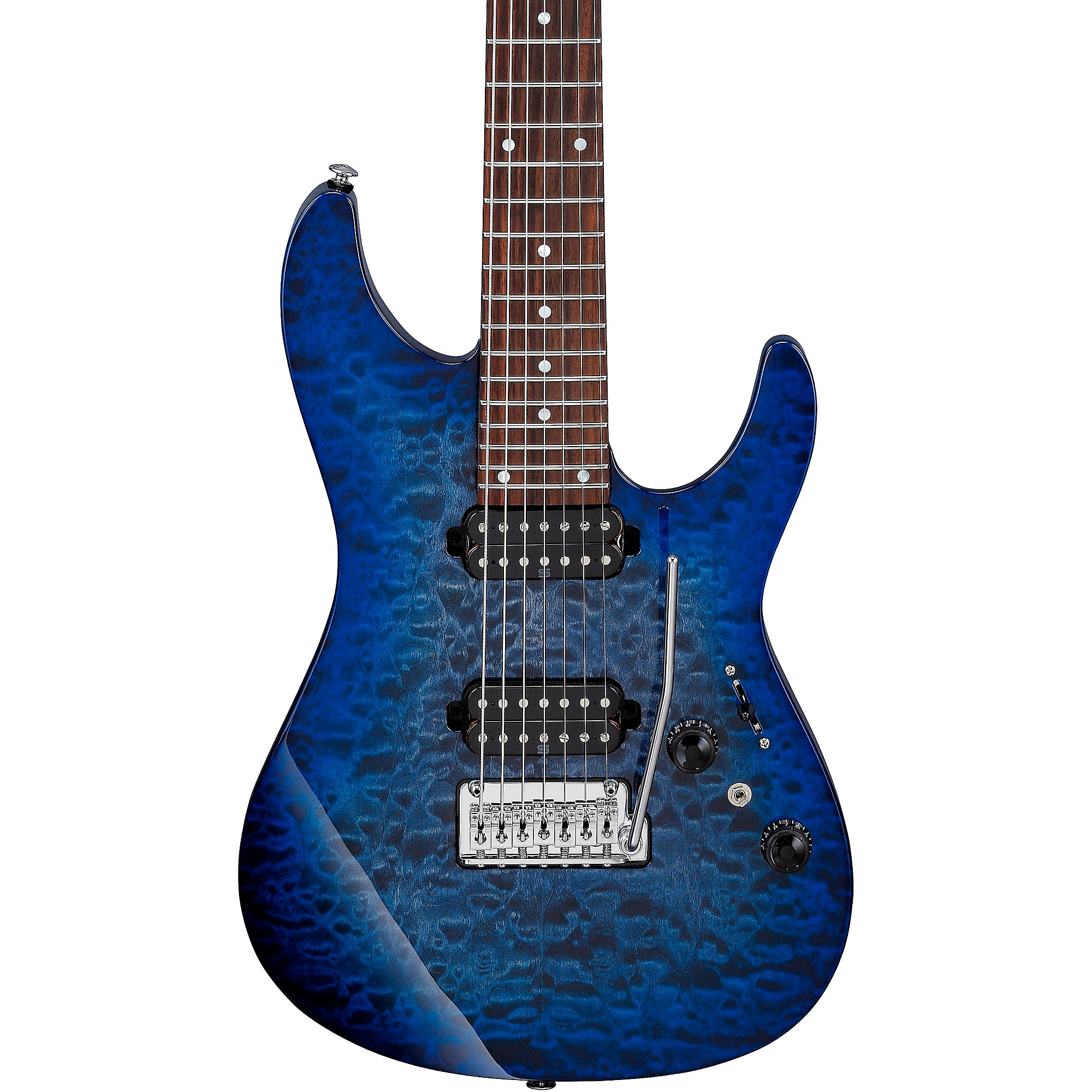 Ibanez AZ427P2QM Premium 7-String Electric Guitar Twilight Blue Burst