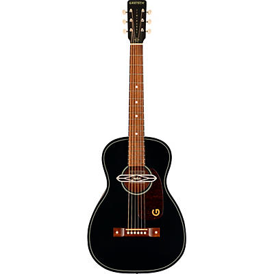 Gretsch Guitars Jim Dandy Deltoluxe Parlor Acoustic-Electric Guitar Black Top for sale