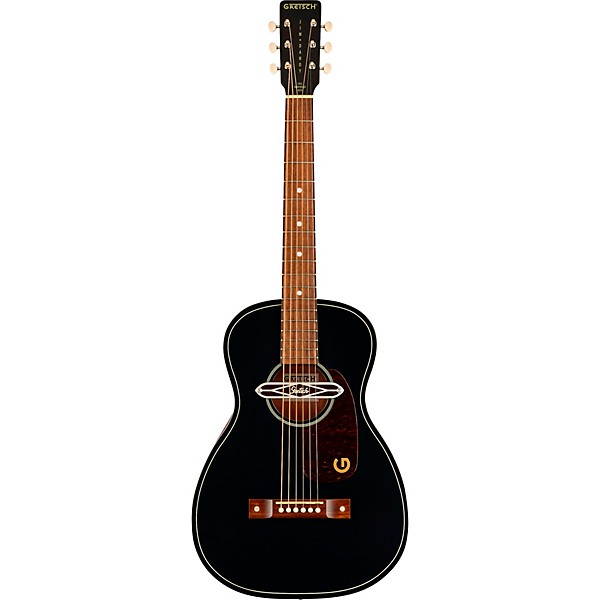 Gretsch Guitars Jim Dandy Deltoluxe Parlor Acoustic-Electric Guitar Black Top