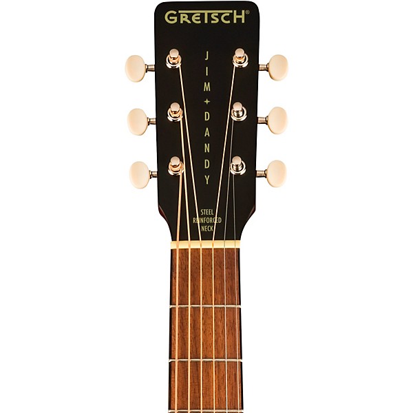 Gretsch Guitars Jim Dandy Deltoluxe Parlor Acoustic-Electric Guitar Black Top