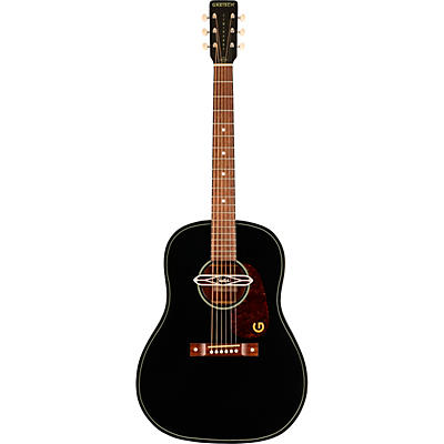 Gretsch Guitars Jim Dandy Deltoluxe Dreadnought Acoustic-Electric Guitar Black Top for sale