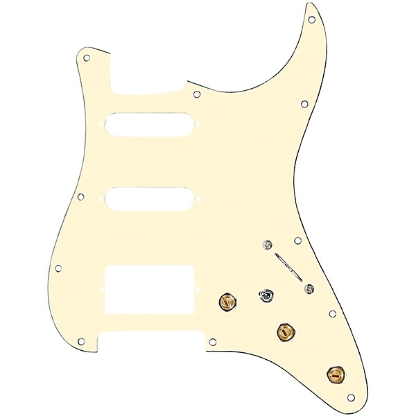 920d Custom HSS Pre-Wired Pickguard for Strat With S7W-HSS-MT Wiring Harness Aged White