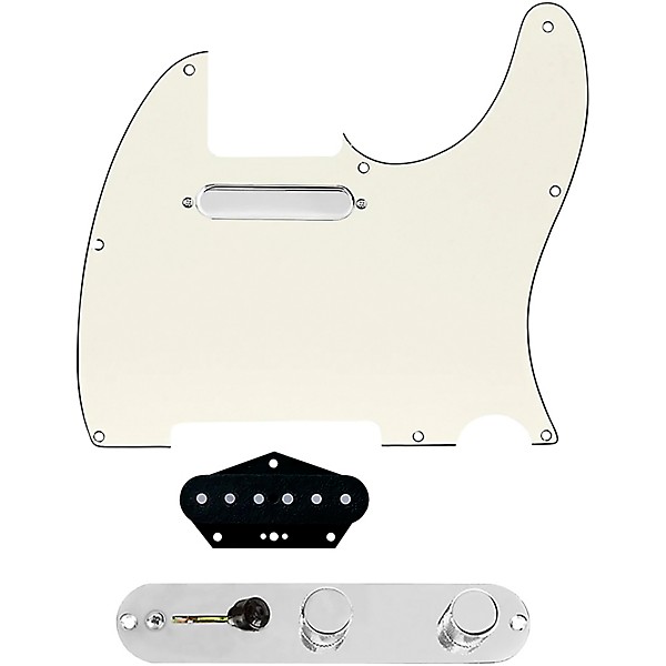 920D Custom Texas Grit Loaded Pickguard for Tele With T3W-C Control Plate Parchment