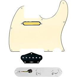 920D Custom Gold Foil Loaded Pickguard for Tele With T3W-C Control Plate Aged White